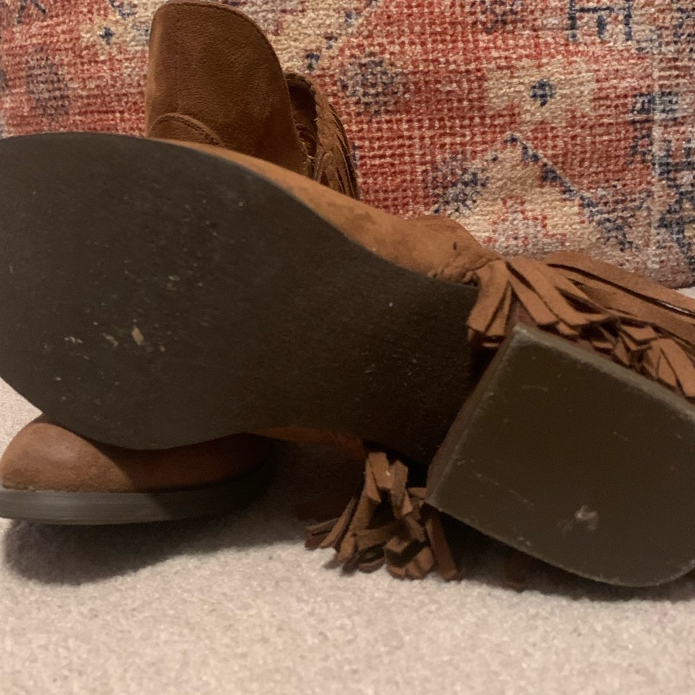 Not Rated Brown Ankle Boots Rugged Style - Picture 5 of 5